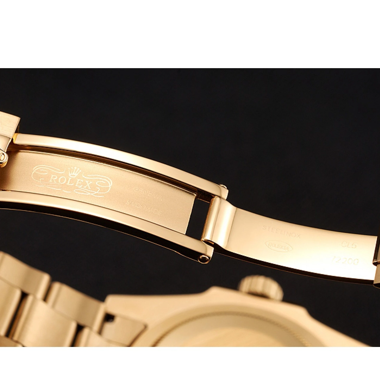 Aaa replica watch 1453750 And Case Rolex Gold Bezel Green Master GMT Swiss Dial Bracelet II And 0530